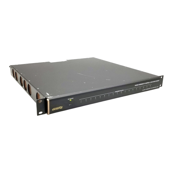 evertz 3480DEC18-MP2SD-ASI18 User Manual
