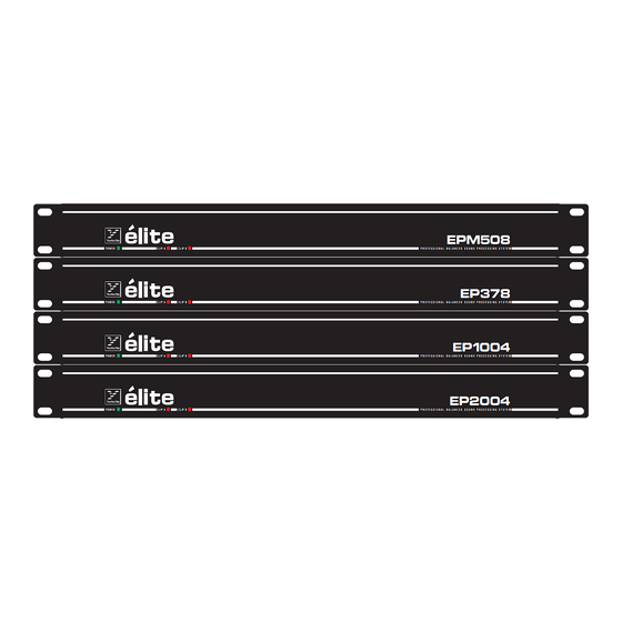 YORKVILLE elite EP1004 Service Manual