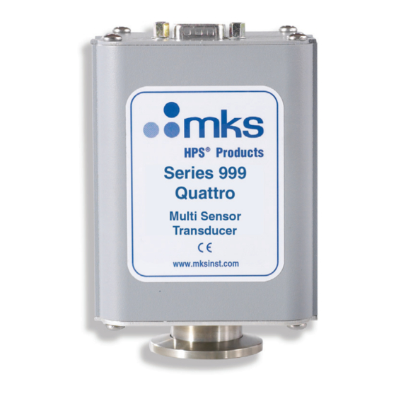MKS HPS Products 999 Quattro Series Operation And Maintenance Manual