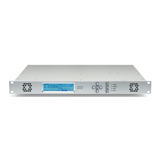 Gsertel RCS 50 User Manual