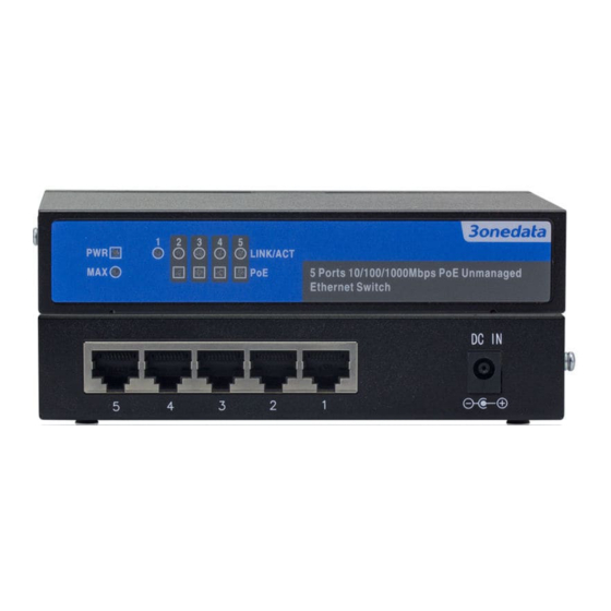 3onedata PS1005G-1GT-4POE Quick Installation Manual