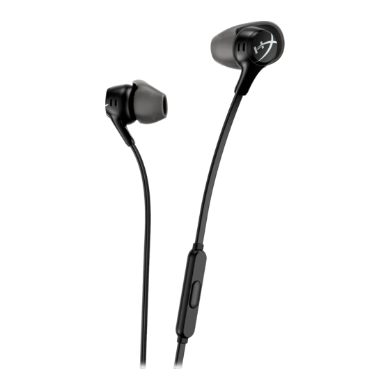 HyperX Cloud Earbuds II Quick Start Manual