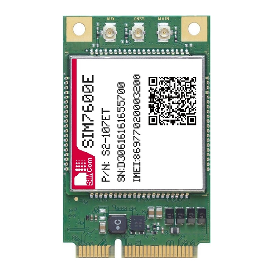 SIM Tech SIMCom SIM7600E-PCIE Hardware Design