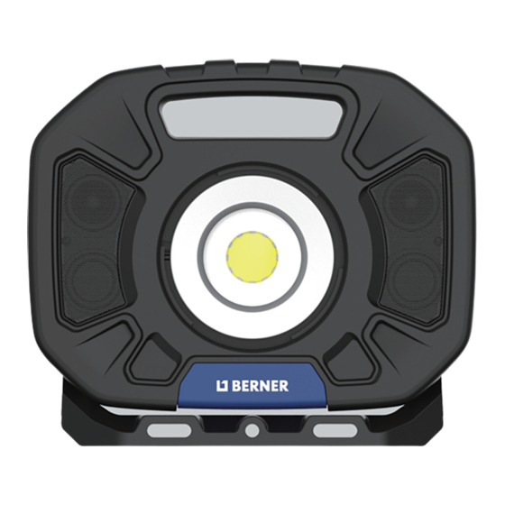 Berner COB LED NG-Floodlight 40W-Accu Manuals