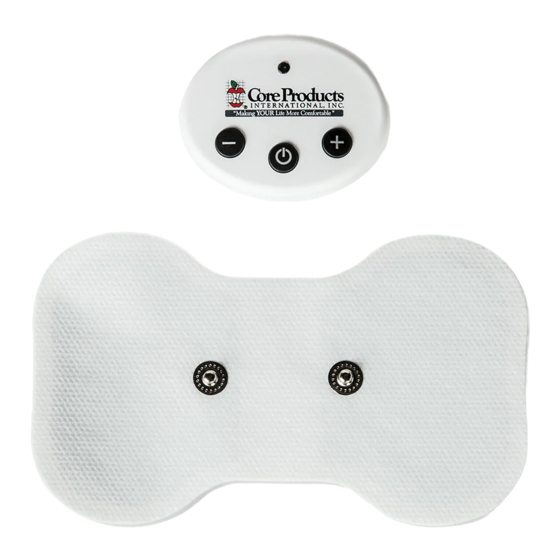 User Manuals: Core Products Pain Remedy TENS Electrode