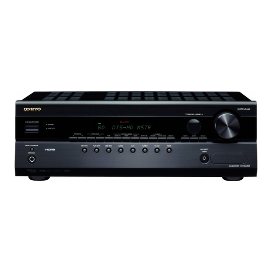 Onkyo TX-SR308 Quick Setup