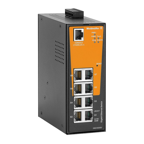 Weidmüller Gigabit Advanced IE-SW-AL08M-8GT Manual