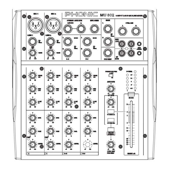 Phonic MU 502 User Manual