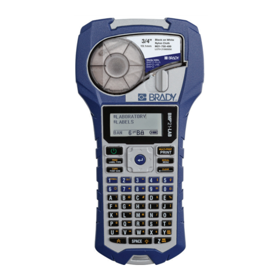 Brady BMP21-LAB Quick Start Manual