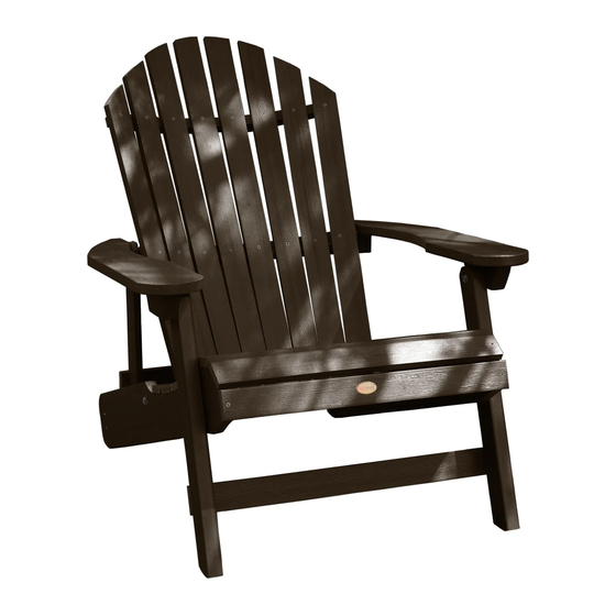 highwood ADIRONDACK HAMILTON KING CHAIR Assembly Manual