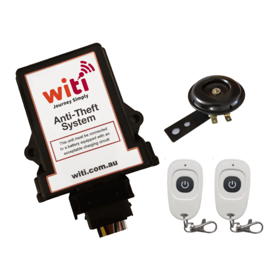 WiTi Anti-Thef Operations & Installation Manual