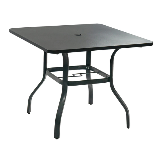 Kozyard Patio Dining Square Table Assembly Manual