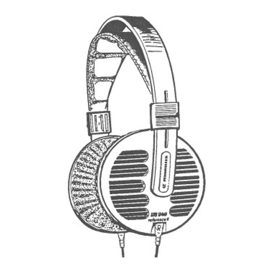 Sennheiser HD 540 REFERENCE II Instructions For Use Manual