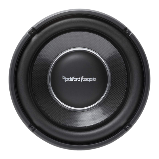 Rockford Fosgate T1 S2-10 Installation & Operation Manual