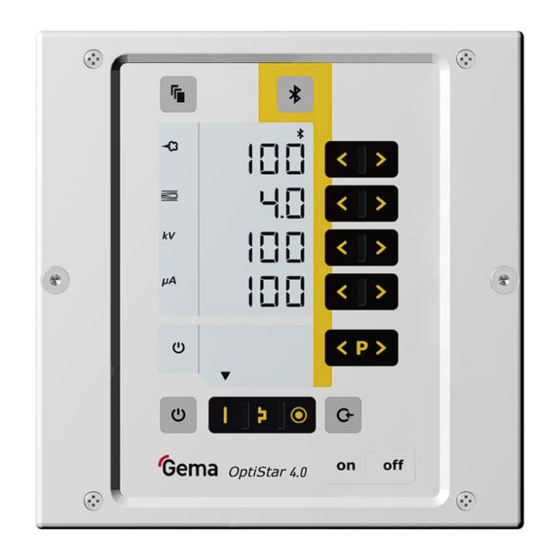 Gema OptiStar 4.0 Operating Instructions And Spare Parts List