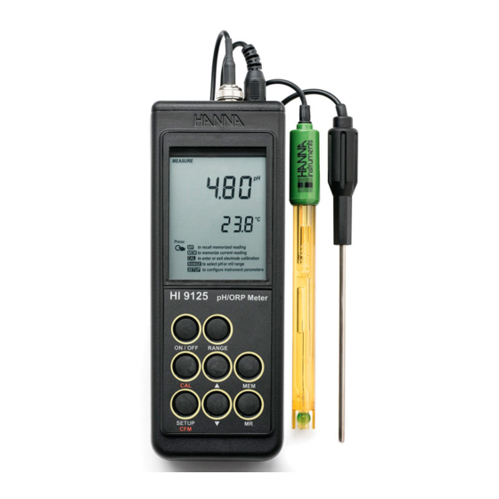 Hanna Instruments HI 9125 Instruction Manual
