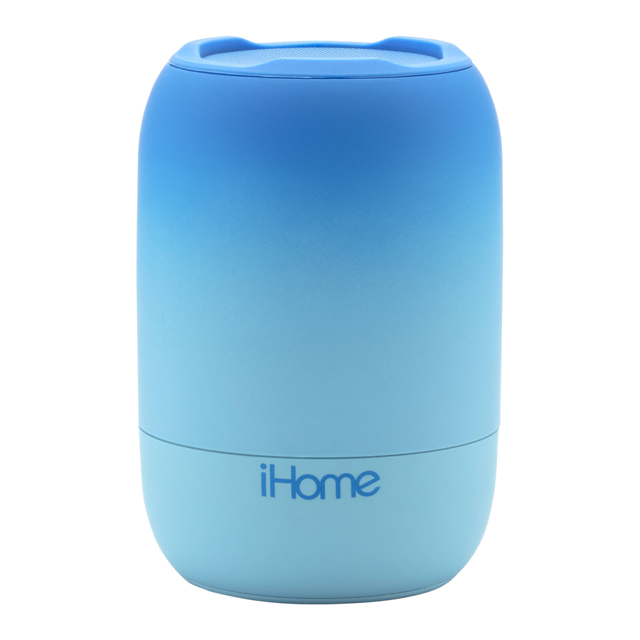iHome PLAYFADE iBT400 - Portable Bluetooth Speaker Manual