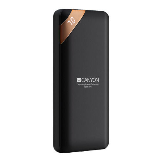 Canyon PB-102 Quick Start Manual