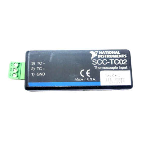 National Instruments SCC-TC Series User Manual