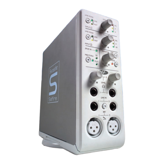 Focusrite Saffire Getting Started Manual
