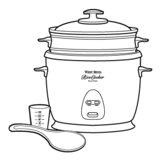 West Bend 12-Cup Automatic Rice Cooker Instruction Manual