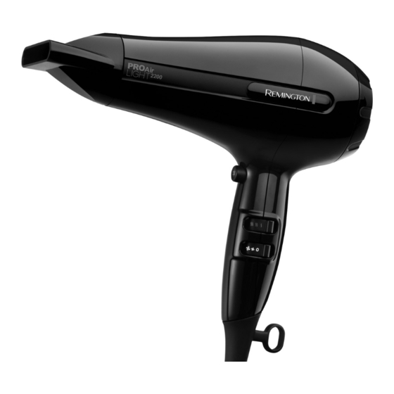 Remington PRO-Air Light 2200W Manual