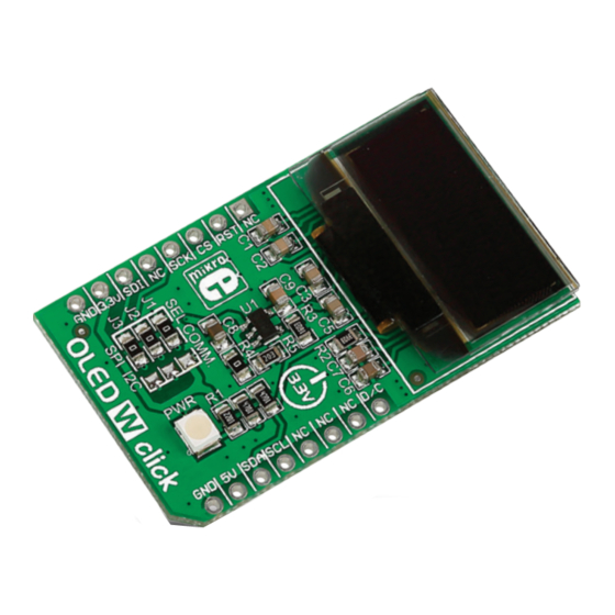 mikroElektronika Click Board OLED W click Quick Start Manual