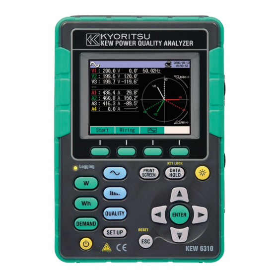 Kyoritsu Electrical Instruments Works KEW 6310 Quick Manual