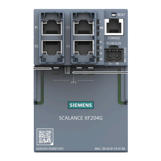 Siemens SIMATIC NET SCALANCE XF-200G Manuals