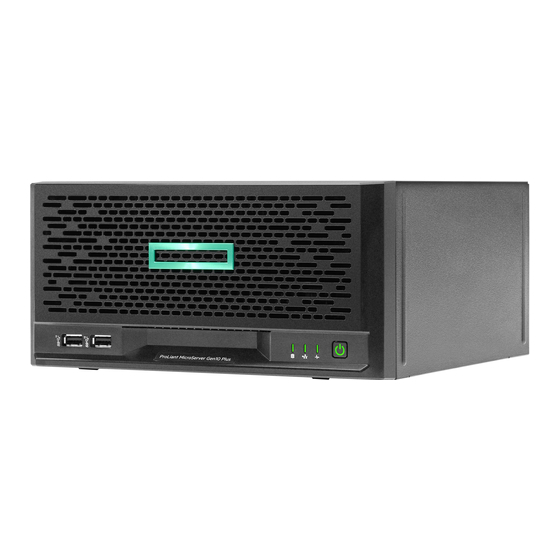 Hewlett Packard Enterprise ProLiant MicroServer Gen10 Plus Maintenance And Service Manual