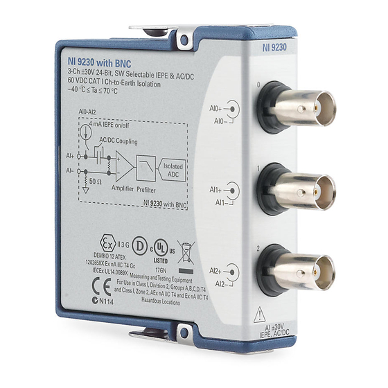 National Instruments 9232 Operating Instructions And Specifications