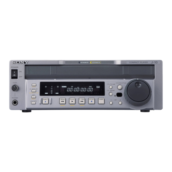 Sony J-10 Manual