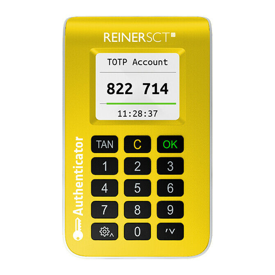 REINER SCT Authenticator Quick Manual