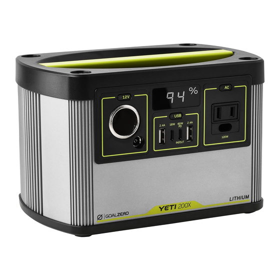 GOAL ZERO YETI200X User Manual