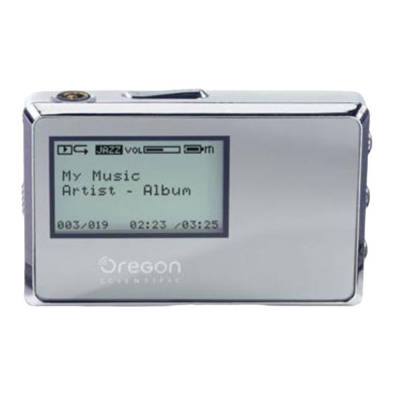 Oregon Scientific MP 820 User Manual