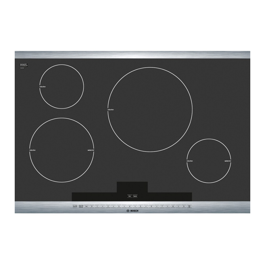 Bosch NIT8065UC - Strips 800 30" Induction Cooktop Quick Reference Manual