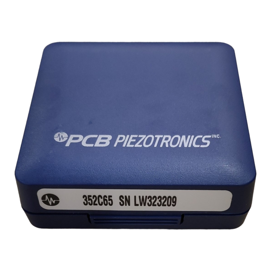 PCB Piezotronics 352C65 Installation And Operating Manual