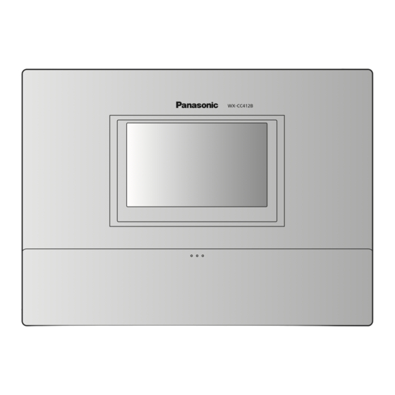 Panasonic WX-CC412BP Operating Instructions Manual