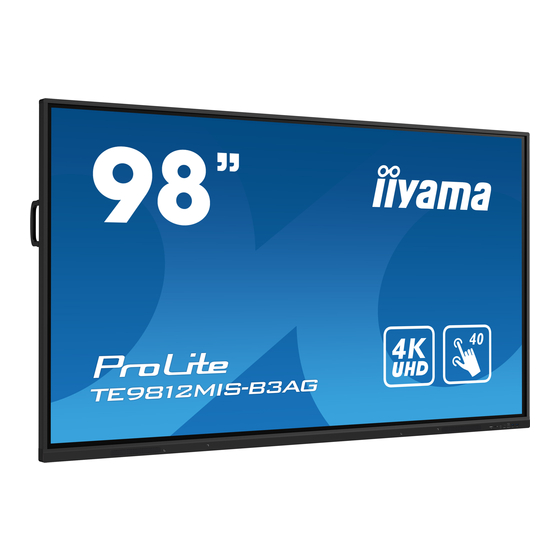 Iiyama ProLite TE9812MIS User Manual