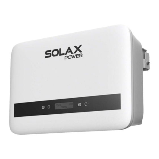 SolaX Power X1-BOOST-2.5K-G4 User Manual