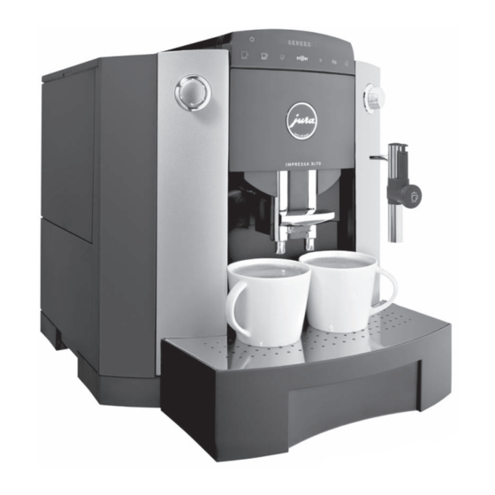 Jura Impressa xf70 Instructions For Use Manual