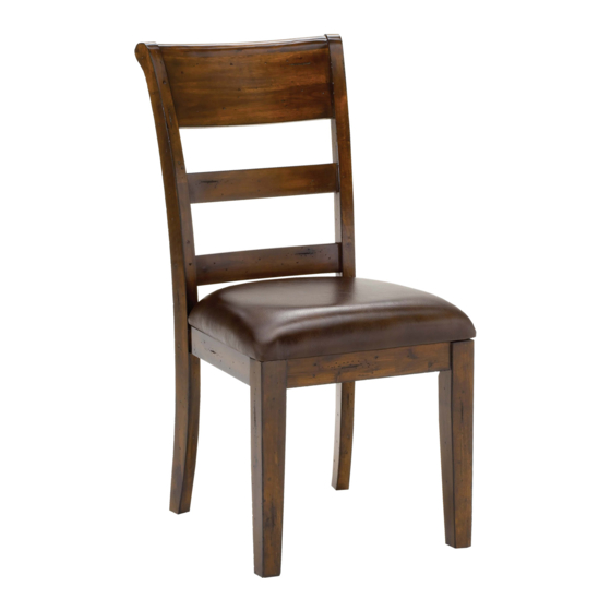 Hillsdale Furniture PARK AVENUE NON-SWIVEL DINING CHAIR Assembly Instructions