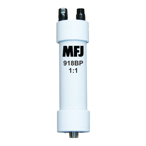 MFJ -918BP Instruction Manual