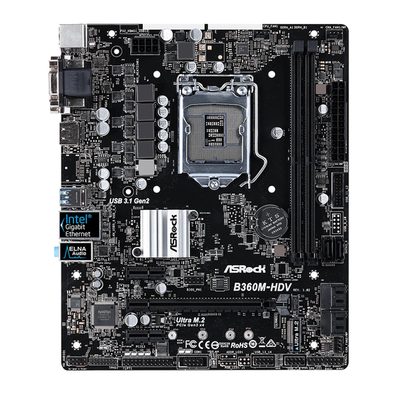 ASROCK B360M-HDV Manual