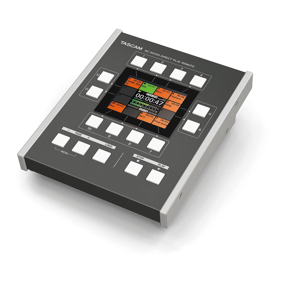 Tascam RC-SS150 Manual