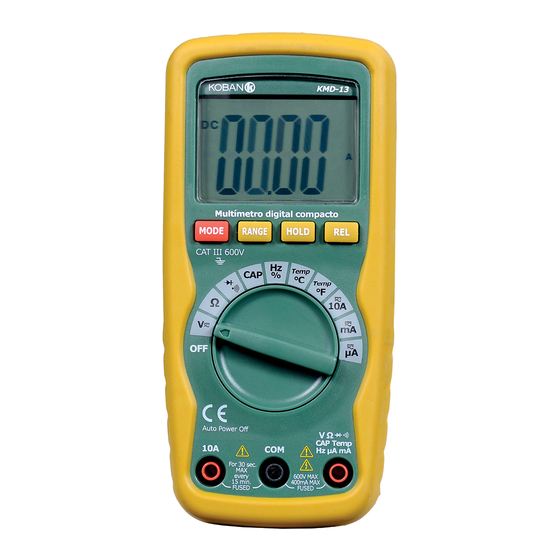 koban KMD-13 Operating	 Instruction
