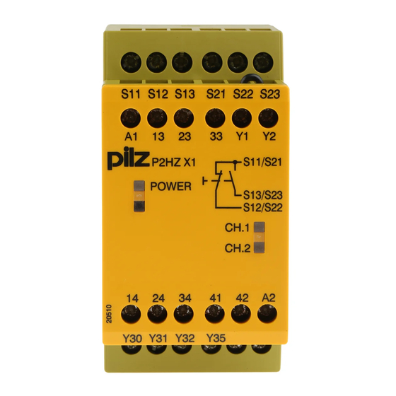 Pilz P2HZ X1 Operating Instructions Manual