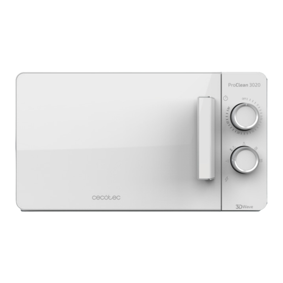 cecotec PROCLEAN 3020 Instruction Manual