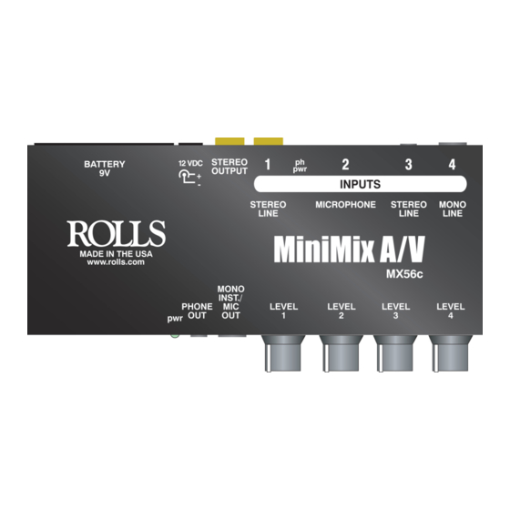 Rolls MX56c Owner's Manual