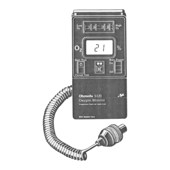 Ohmeda 5120 Operation And Maintenance Manual
